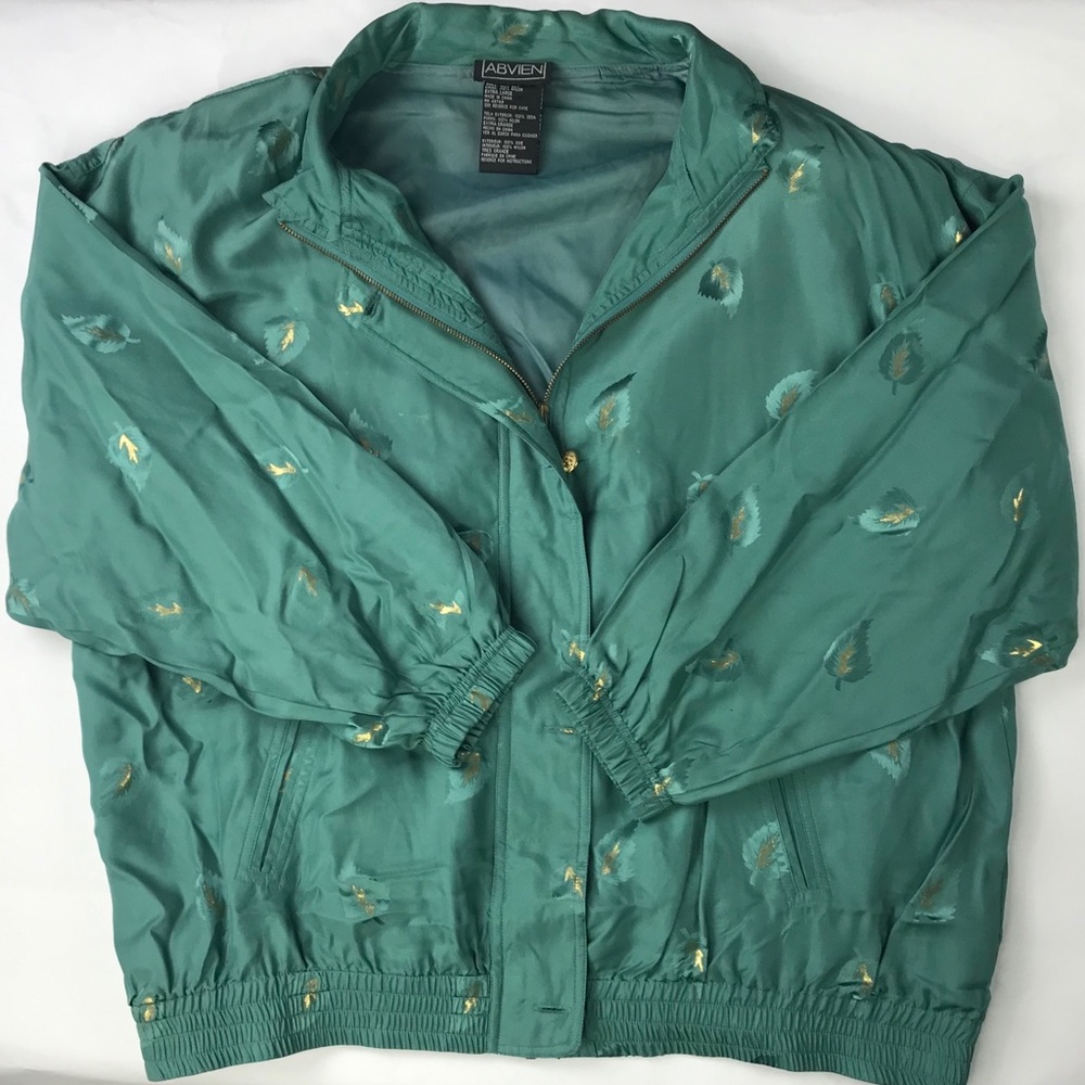 Vintage Abvien Green Windbreaker Track Jacket XL